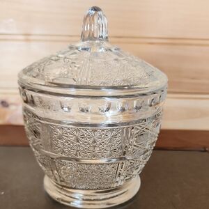 Indiana Glass Clear Lidded Candy Dish